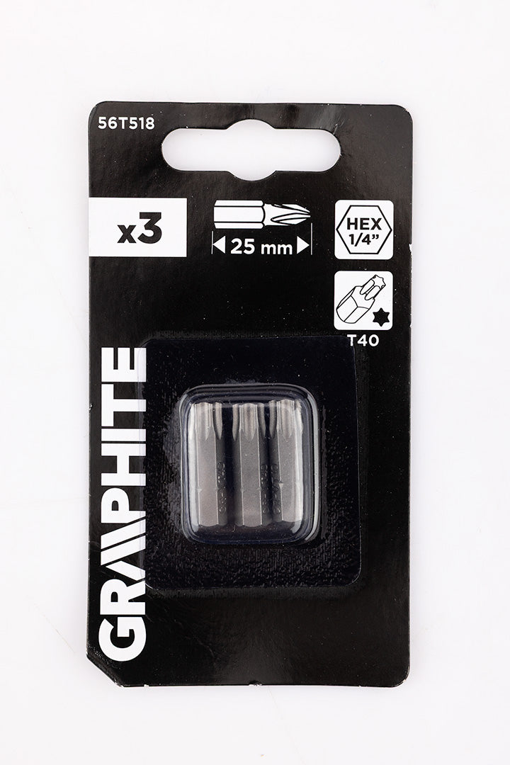 Bity Torx T40 x 25 mm, 3 ks. od GRAPHITE nájdeš na naravis.sk