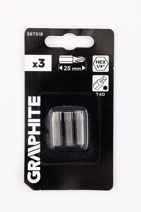 Bity Torx T40 x 25 mm, 3 ks. od GRAPHITE nájdeš na naravis.sk