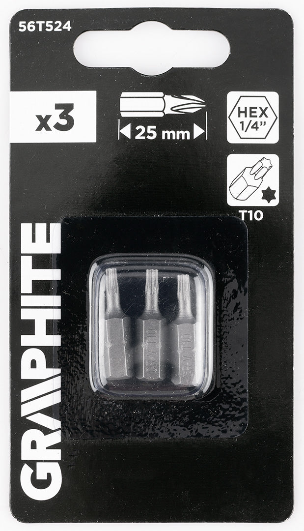 Bity Torx T10 x 25 mm, 3 ks. od GRAPHITE nájdeš na naravis.sk