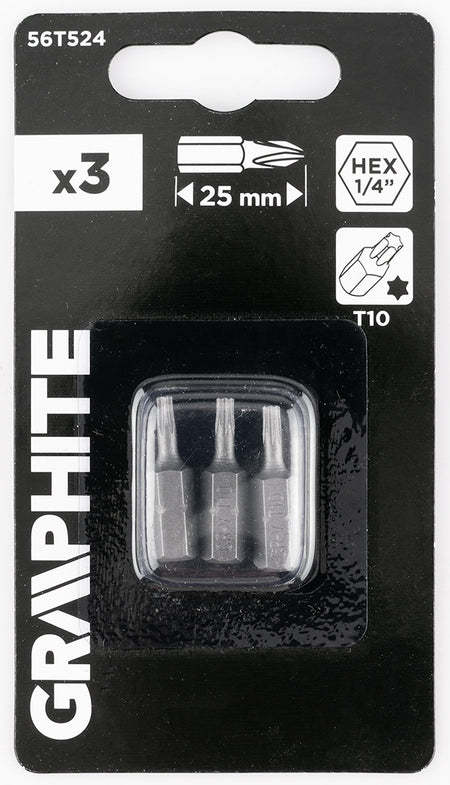 Bity Torx T10 x 25 mm, 3 ks. od GRAPHITE nájdeš na naravis.sk