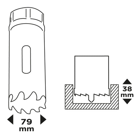 Bimetalová píla na diery 79 mm od GRAPHITE nájdeš na naravis.sk