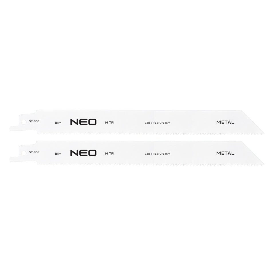 Šabľové pílové listy 228 x 19 x 0,9 mm, 14TPI, cpl. 2 ks. od NEO TOOLS nájdeš na naravis.sk