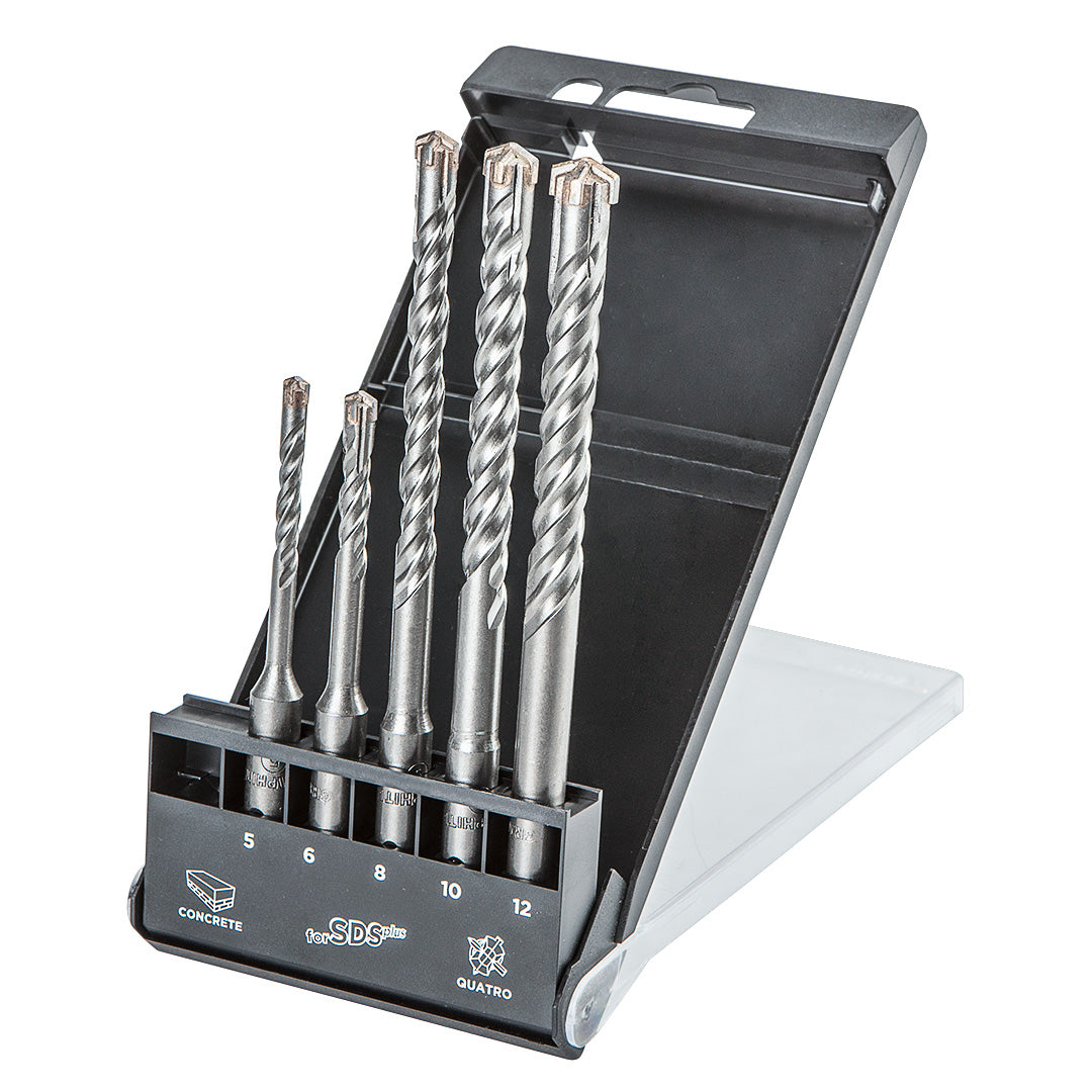 Súprava vrtákov do betónu SDS Plus, quatro, súprava 5 ks - 5, 6 x 110 mm + 8, 10, 12 x 160 mm od GRAPHITE nájdeš na naravis.sk