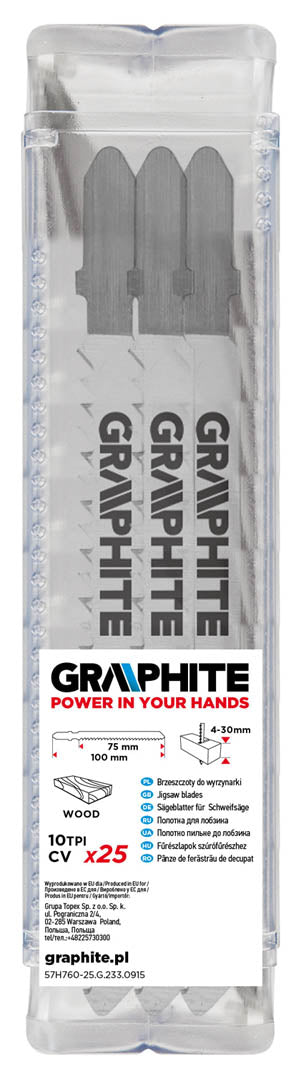 Plátky do priamočiarej pílky, 10TPI s T stopkou, 25 ks od GRAPHITE nájdeš na naravis.sk