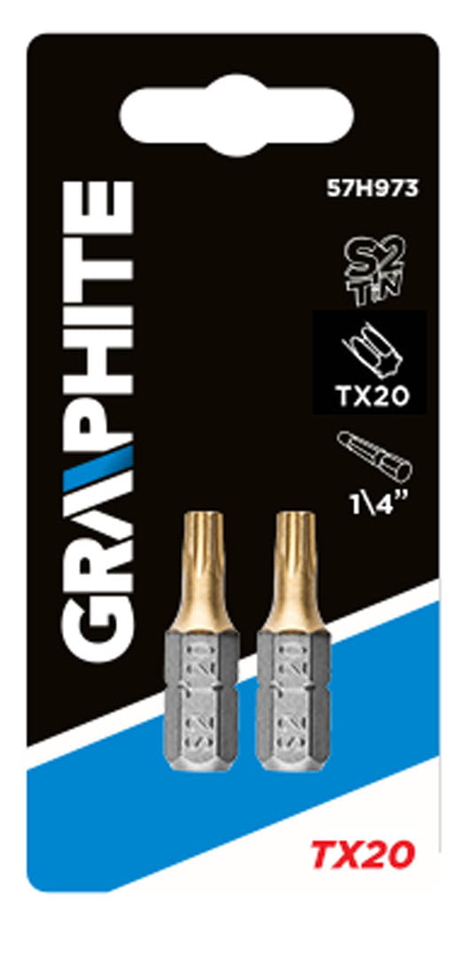 Bity Torx TX20 x 25 mm, 2 ks od GRAPHITE nájdeš na naravis.sk