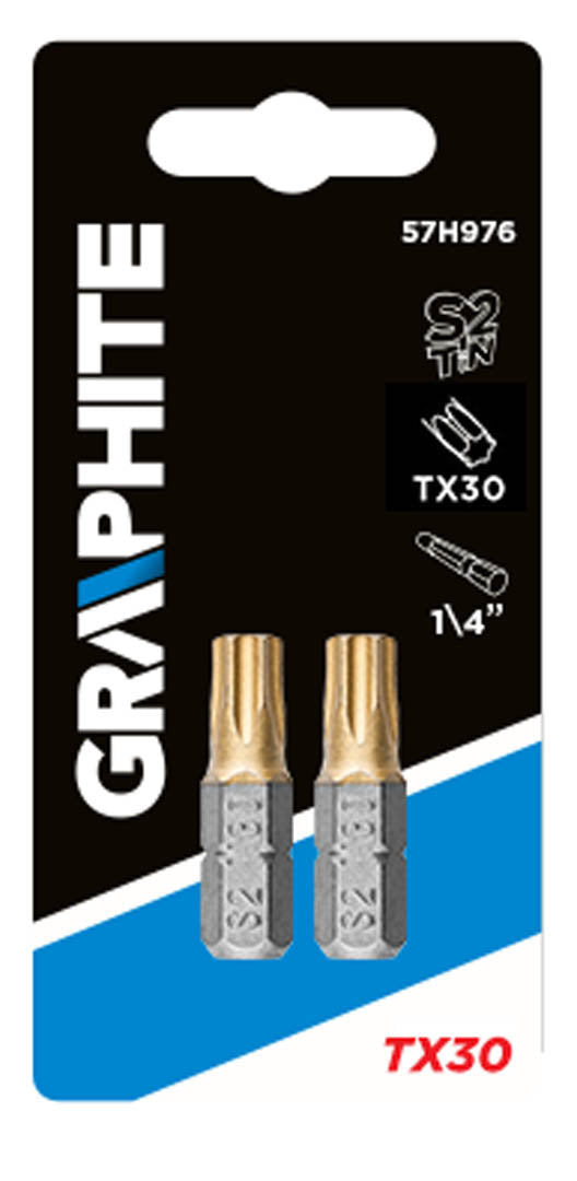 Bity Torx TX30 x 25 mm, 2 ks od GRAPHITE nájdeš na naravis.sk