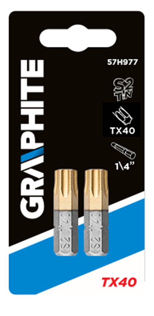 Bity Torx TX40 x 25 mm, 2 ks od GRAPHITE nájdeš na naravis.sk