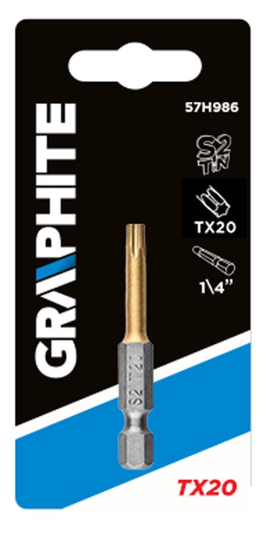 Bity Torx TX20 x 50 mm od GRAPHITE nájdeš na naravis.sk