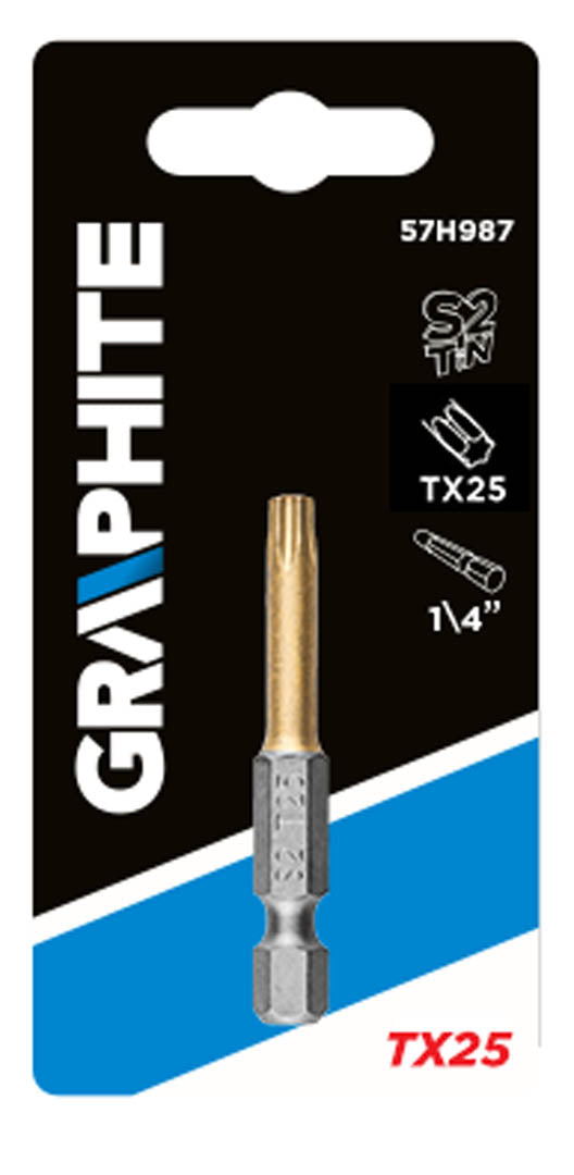 Bity Torx TX25 x 50 mm od GRAPHITE nájdeš na naravis.sk