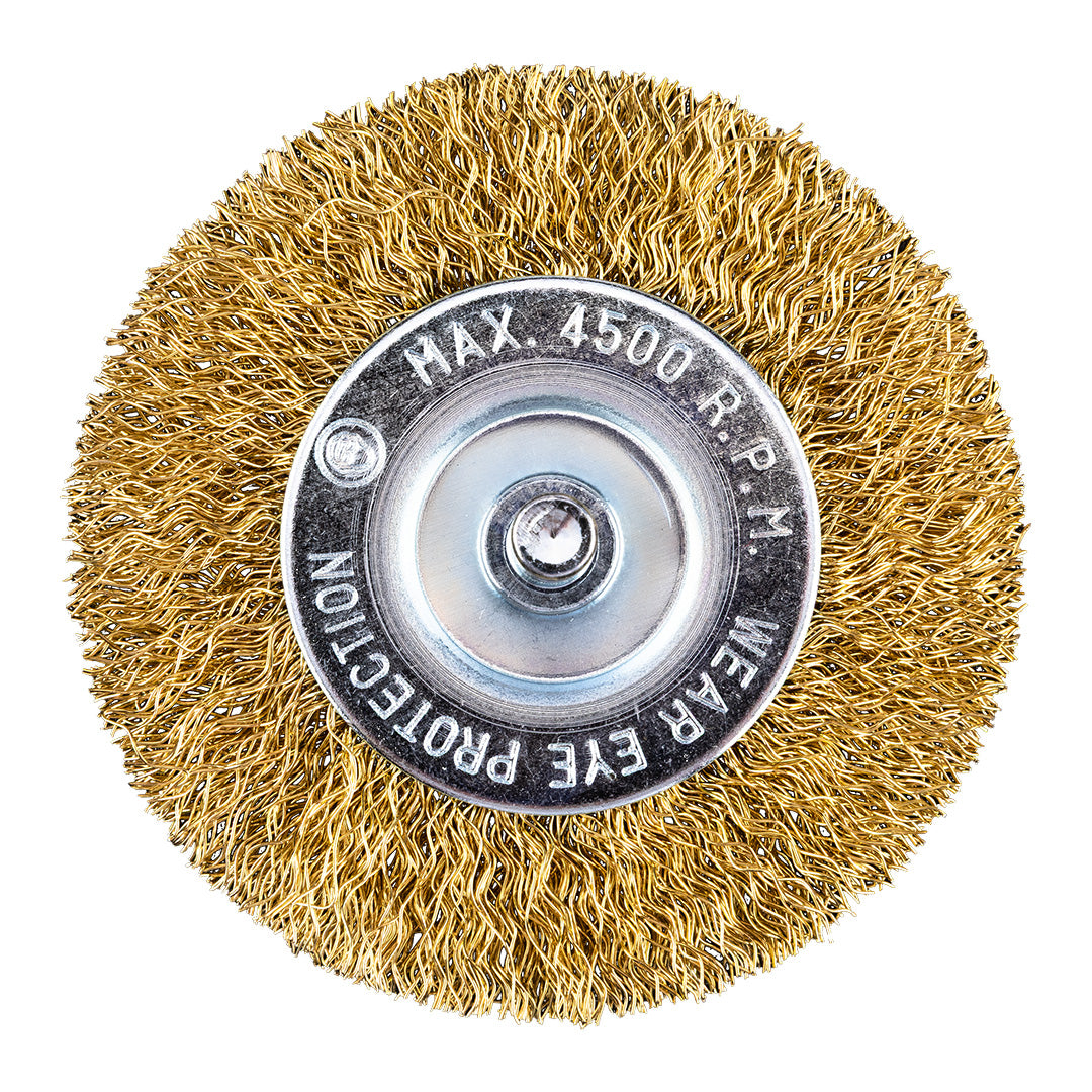 Drôtená kefa na kotúče 80 mm, krimpovaný drôt, mosadzný, so stopkou 6 mm od GRAPHITE nájdeš na naravis.sk