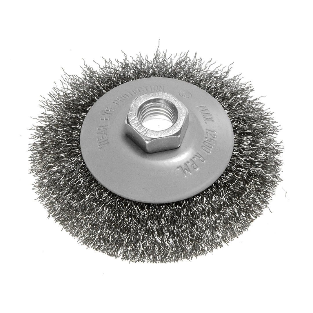 Drôtená kefa 100 mm, lisovaný drôt, oceľ, M14 od GRAPHITE nájdeš na naravis.sk