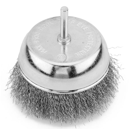 Drôtená kefa 100 mm, lisovaný drôt, oceľ, so 6 mm stopkou od GRAPHITE nájdeš na naravis.sk