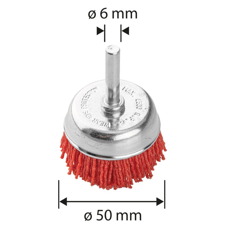 50 mm nylonová kefa so 6 mm driekom od GRAPHITE nájdeš na naravis.sk