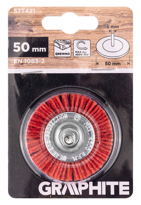 50 mm nylonová kefa so 6 mm stopkou od GRAPHITE nájdeš na naravis.sk