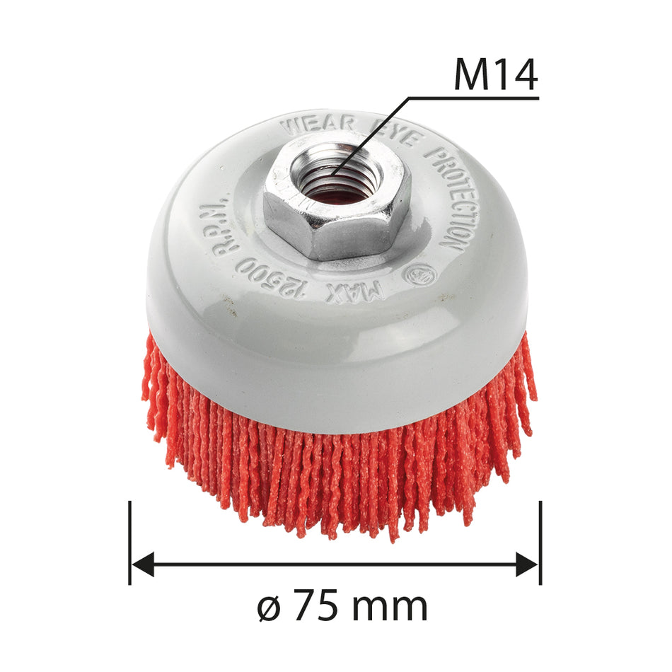 75 mm nylonová kefa na zadok, M14 od GRAPHITE nájdeš na naravis.sk