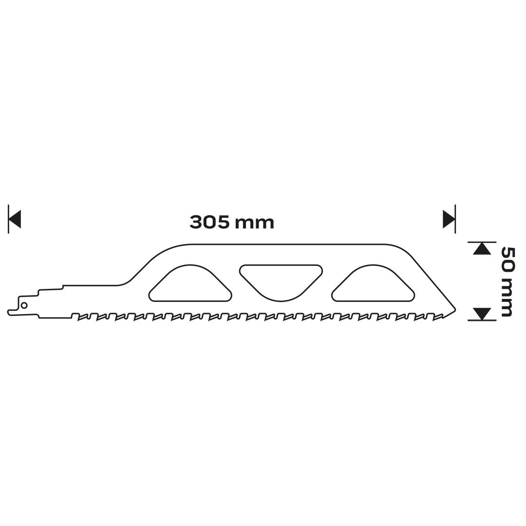 Šabľový pílový list, HM, 305 x 50 x 1,5 mm, 2TPI od NEO TOOLS nájdeš na naravis.sk