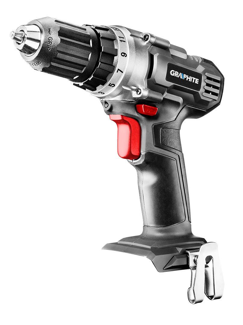 Akumulátorový vŕtací skrutkovač Energy+ 18 V, Li-Ion, samoupevňovacie skľučovadlo 10 mm, bez akumulátora od GRAPHITE nájdeš na naravis.sk