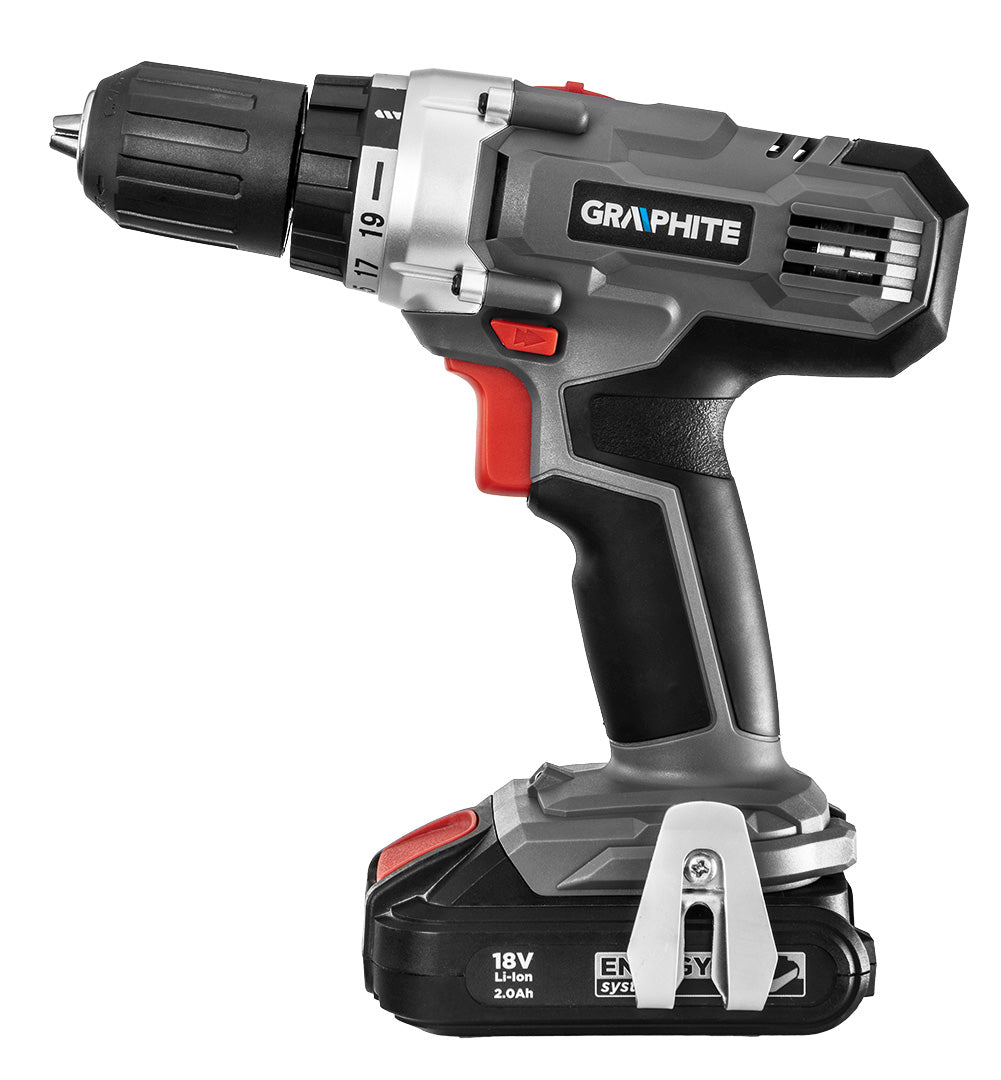 Akumulátorový vŕtací skrutkovač Energy+ 18 V, Li-Ion, 13 mm skľučovadlo, bez akumulátora od GRAPHITE nájdeš na naravis.sk