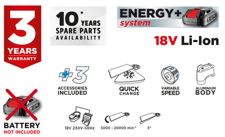 Akumulátorové multifunkčné zariadenie Energy+ 18V, Li-Ion, bez akumulátora od GRAPHITE nájdeš na naravis.sk