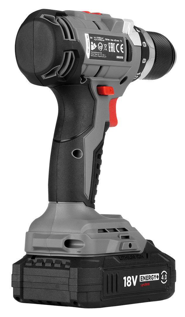 Akumulátorový vŕtací skrutkovač bezkefkový Energy+ 18V, Li-Ion, 13 mm, bez akumulátora od GRAPHITE nájdeš na naravis.sk