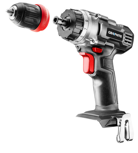 Energy+ 18V akumulátorová vŕtačka/príklepová vŕtačka, Li-Ion, 10 mm odnímateľná rukoväť, bez batérie od GRAPHITE nájdeš na naravis.sk