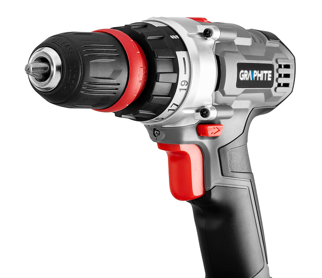 Energy+ 18V akumulátorová vŕtačka/príklepová vŕtačka, Li-Ion, 10 mm odnímateľná rukoväť, bez batérie od GRAPHITE nájdeš na naravis.sk
