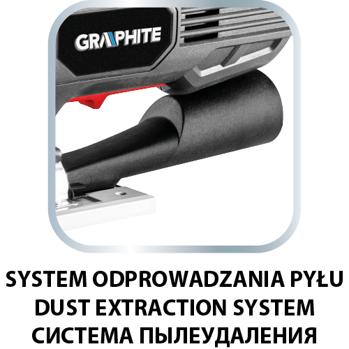 Skicovacia píla 600 W, počet zdvihov 800-3000 ot/min, s držiakom tela od GRAPHITE nájdeš na naravis.sk