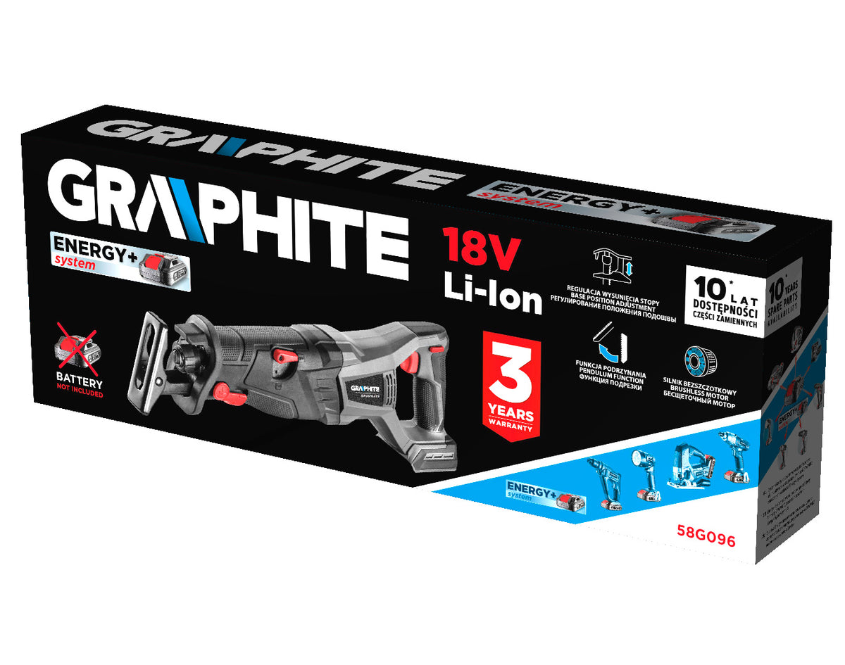 Akumulátorová 18 V bezkartáčová pokosová píla Energy+, batéria nie je súčasťou dodávky od GRAPHITE nájdeš na naravis.sk