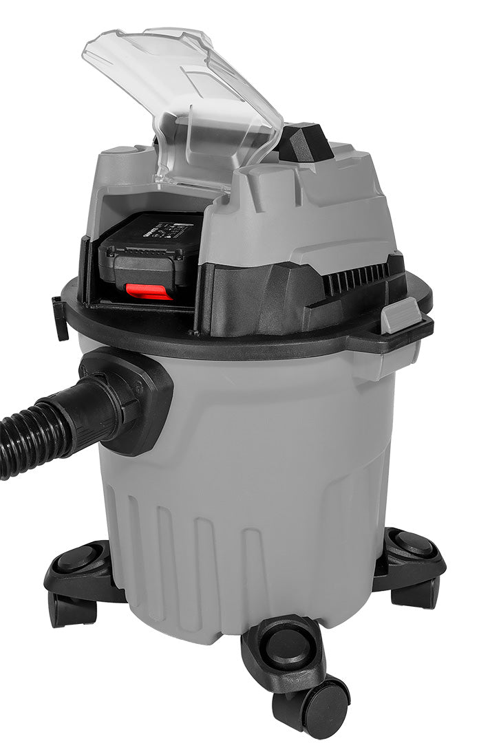 Vysávač Energy+ 18V Li-lon na mokré a suché vysávanie pre dielňu, nádrž 12 l, bez batérie od GRAPHITE nájdeš na naravis.sk