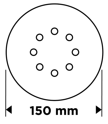 Brúsne kotúče s otvormi na suchý zips 150 mm, P60, 5 ks. od GRAPHITE nájdeš na naravis.sk