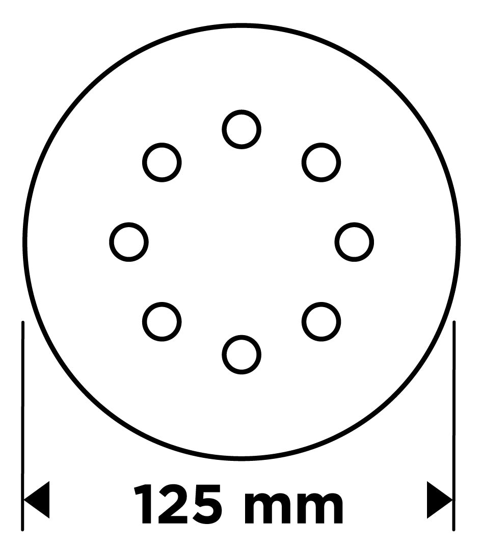 Brúsne kotúče s otvormi na suchý zips 125 mm, P120, 5 ks. od GRAPHITE nájdeš na naravis.sk