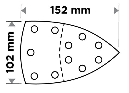 Brúsne listy so suchým zipsom, železo 102 x 152 mm, P150, 5 ks, s 11 otvormi od GRAPHITE nájdeš na naravis.sk
