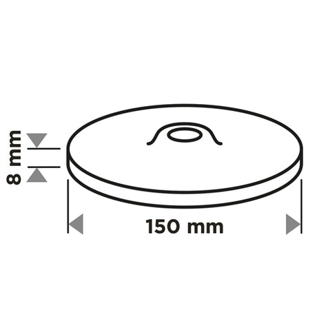 Upínací kotúč so suchým zipsom 150 mm x 8 mm, závit M14 od GRAPHITE nájdeš na naravis.sk