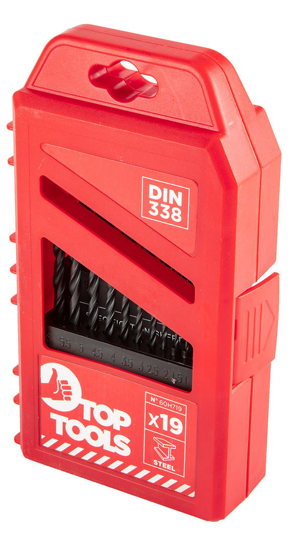 Vrták do kovu, HSS, sada, 1,0 - 10,0 mm, 19 ks od Top Tools nájdeš na naravis.sk