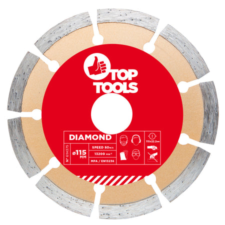 Diamantové kotúče, 115 x 22.2 mm, segment od Top Tools nájdeš na naravis.sk