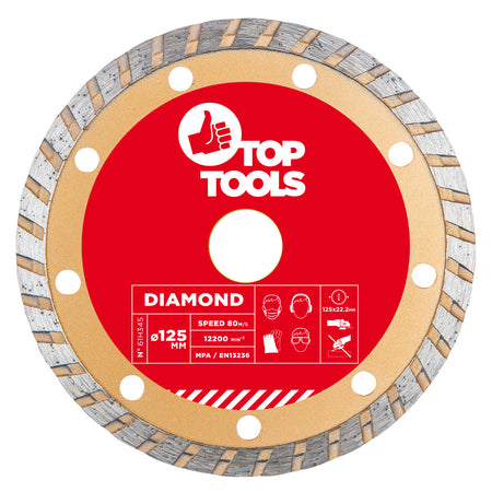 Diamantové kotúče, 125 x 22.2 mm, Turbo od Top Tools nájdeš na naravis.sk