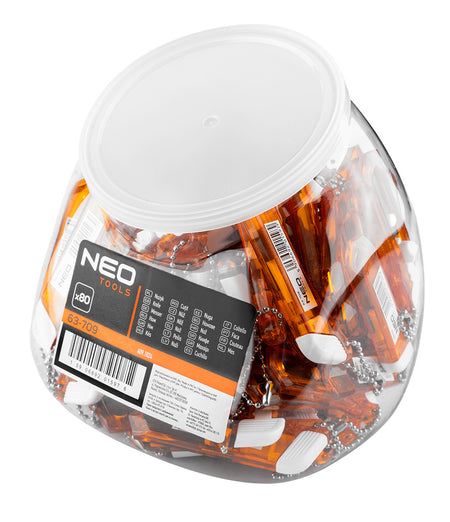 Malý nôž v nádobe, viac ako 80 ks. od NEO TOOLS nájdeš na naravis.sk