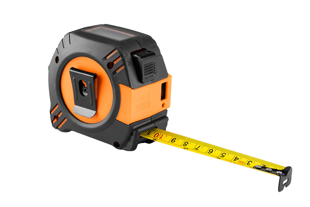 Laserový merač vzdialenosti s výsuvným meracím pásom od NEO TOOLS nájdeš na naravis.sk