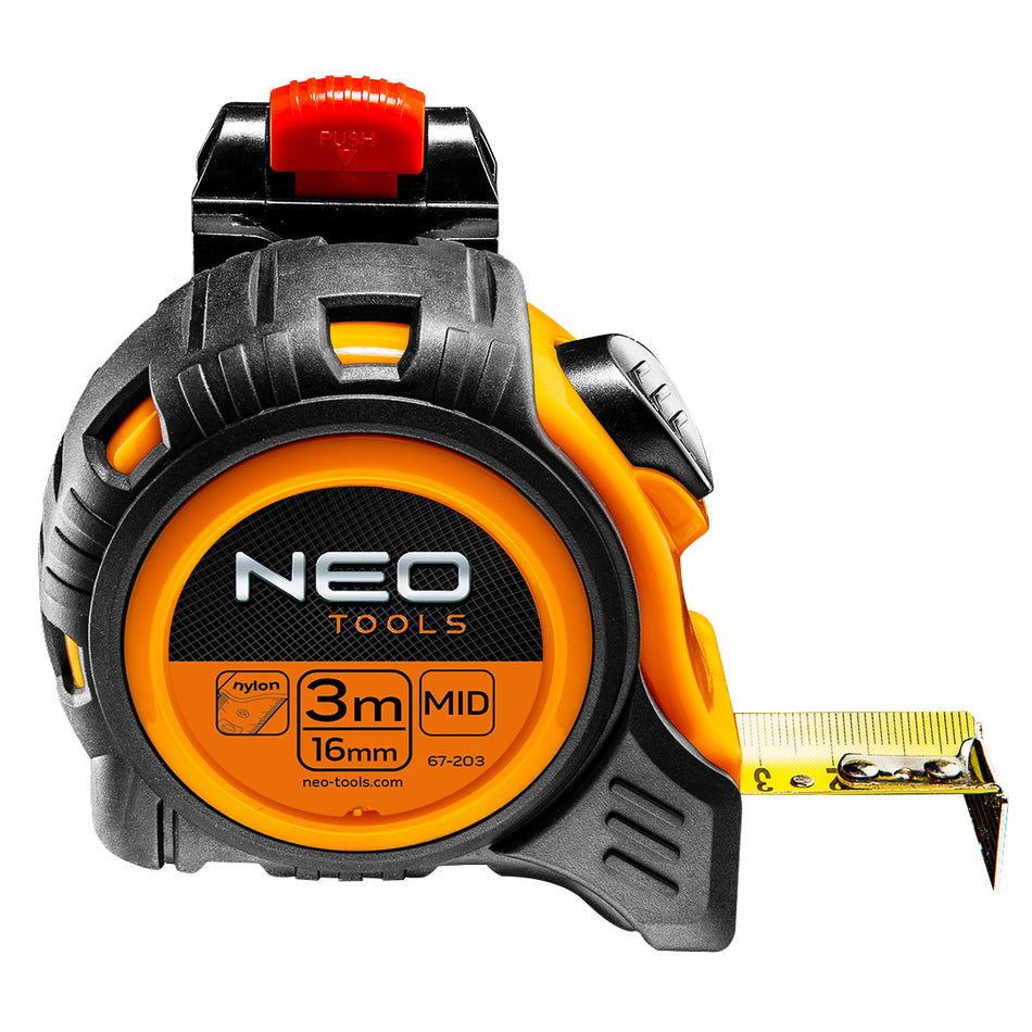 Zvinovací meter, ocel 3 m x 16 mm, selflock od NEO TOOLS nájdeš na naravis.sk