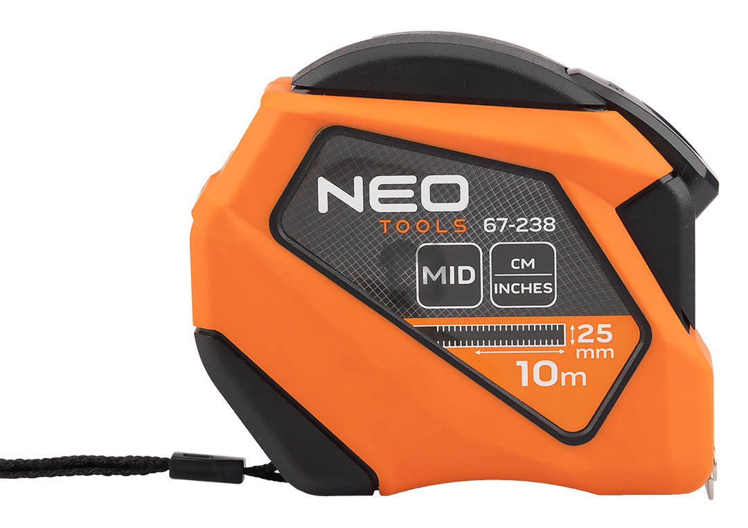 Oceľový meter 10 m x 25 mm, palec od NEO TOOLS nájdeš na naravis.sk