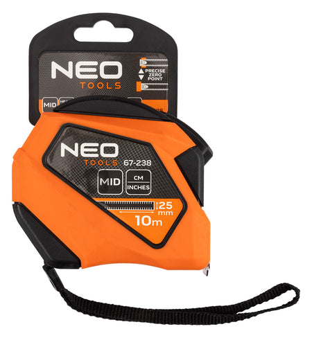 Oceľový meter 10 m x 25 mm, palec od NEO TOOLS nájdeš na naravis.sk
