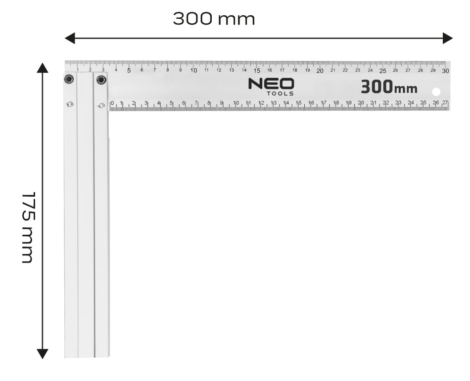 Uhlomer hliníkový, 300 x 175 mm od NEO TOOLS nájdeš na naravis.sk