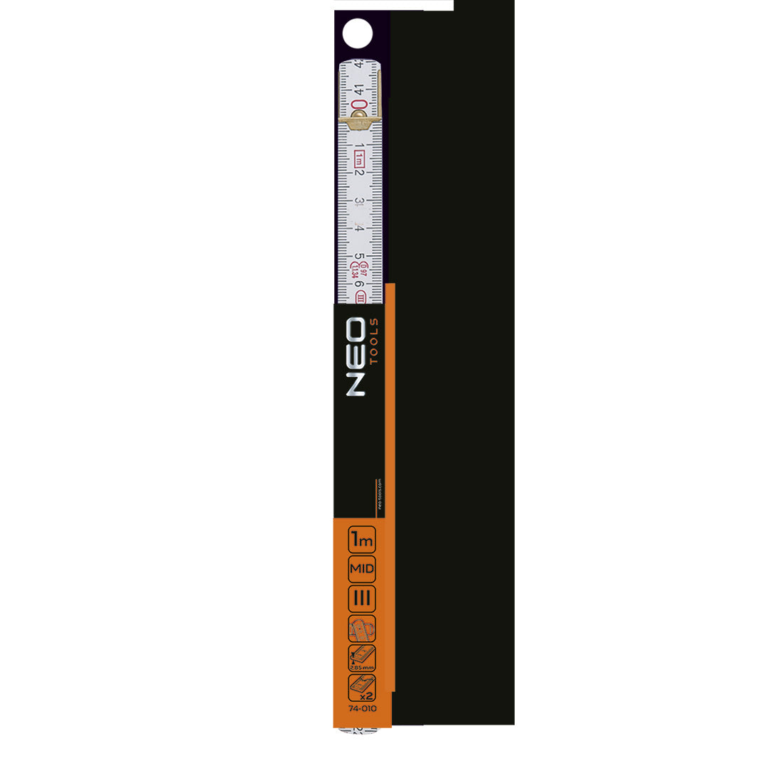 Drevený skladací meter 1 m od NEO TOOLS nájdeš na naravis.sk
