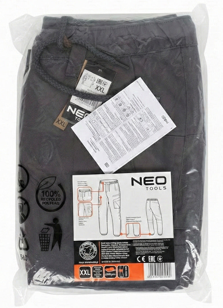 Pracovné nohavice OUTDOOR, typ jogger, sivé, veľkosť XXL od NEO TOOLS nájdeš na naravis.sk