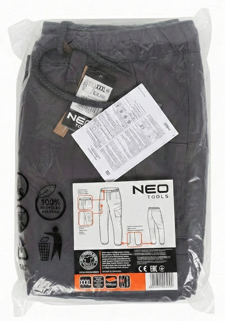 Pracovné nohavice OUTDOOR, typ jogger, sivé, veľkosť XXXL od NEO TOOLS nájdeš na naravis.sk