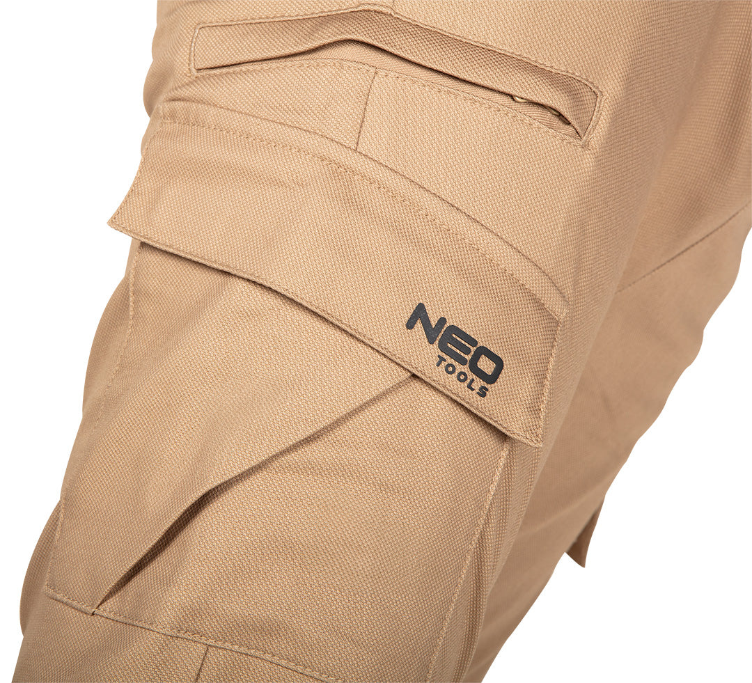 Pracovné nohavice OUTDOOR, typ jogger, béžové, veľkosť XL od NEO TOOLS nájdeš na naravis.sk