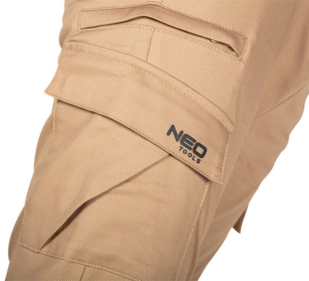 Pracovné nohavice OUTDOOR, typ jogger, béžové, veľkosť XXL od NEO TOOLS nájdeš na naravis.sk