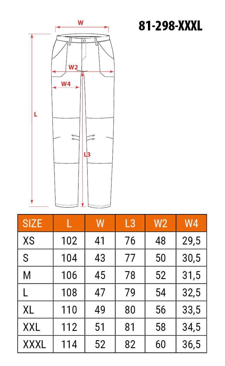 Pracovné nohavice Mix&Match, strečové, hnedé, veľkosť XXXL od NEO TOOLS nájdeš na naravis.sk