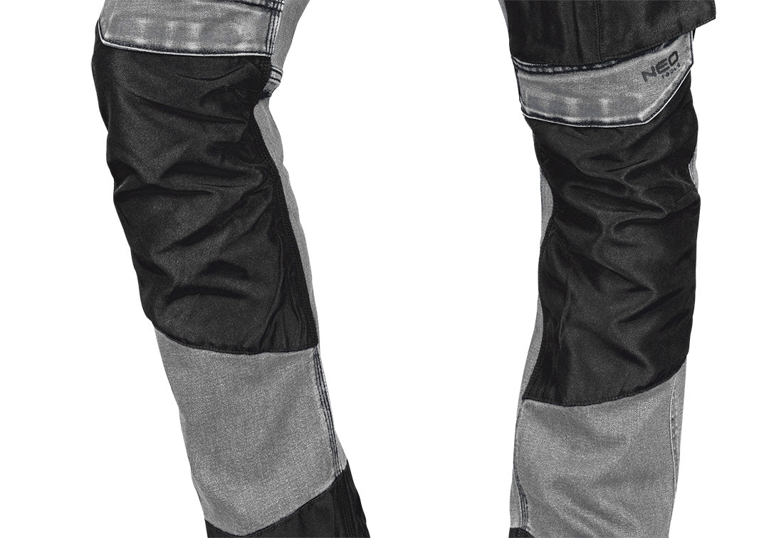 Pracovné nohavice DENIM, Oxfordská výstuž, sivé, veľkosť XXXL od NEO TOOLS nájdeš na naravis.sk