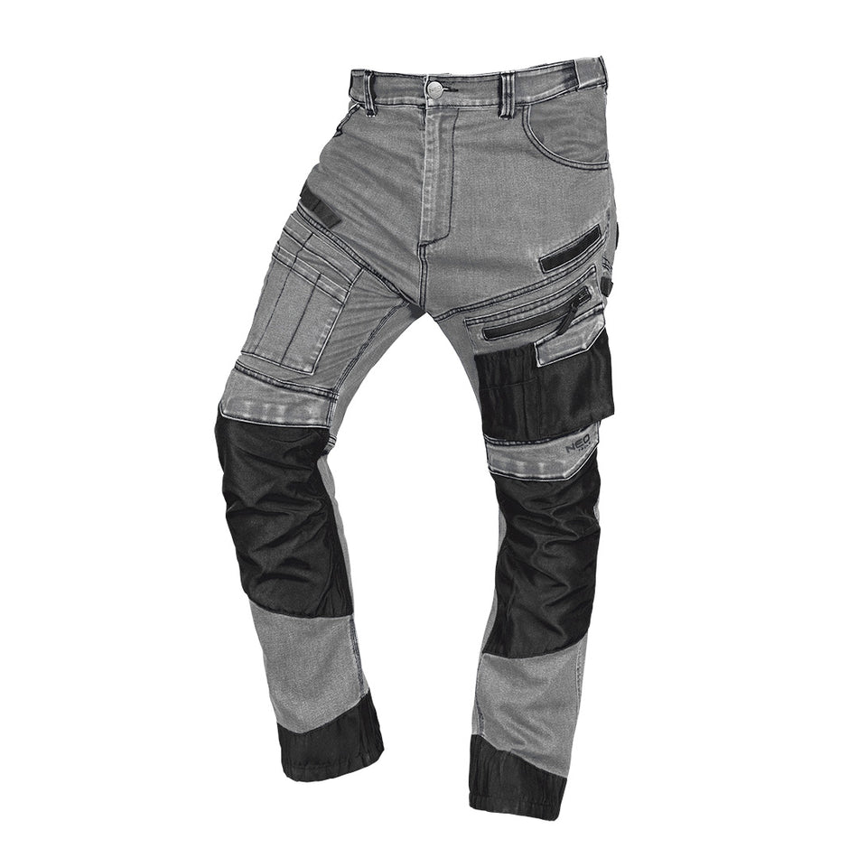 Pracovné nohavice DENIM, Oxfordská výstuž, sivé, veľkosť XXXL od NEO TOOLS nájdeš na naravis.sk